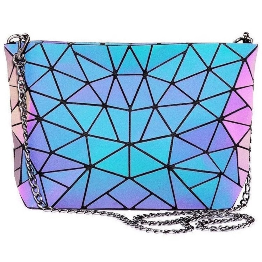 🌈 Rainbow Geometric reflective crossbody bag